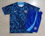 Chelsea 22/23 Full Body Splatter Blue Training Short Sleeve Suit - 图片 11