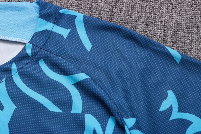 Chelsea 22/23 Full Body Splatter Blue Training Short Sleeve Suit - 图片 7