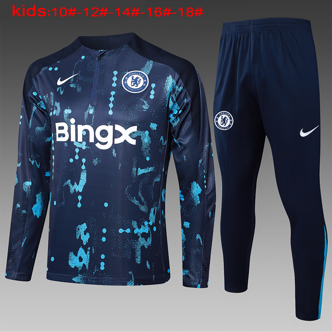 JER-1175_1 Chelsea 24/25 Kids Half Zip Jacket Blue - 图片 1