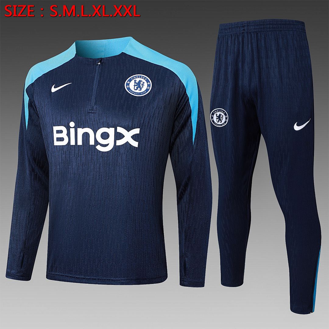JER-1176_1 Chelsea 24/25 Player Version Half Zip Jacket - 图片 1