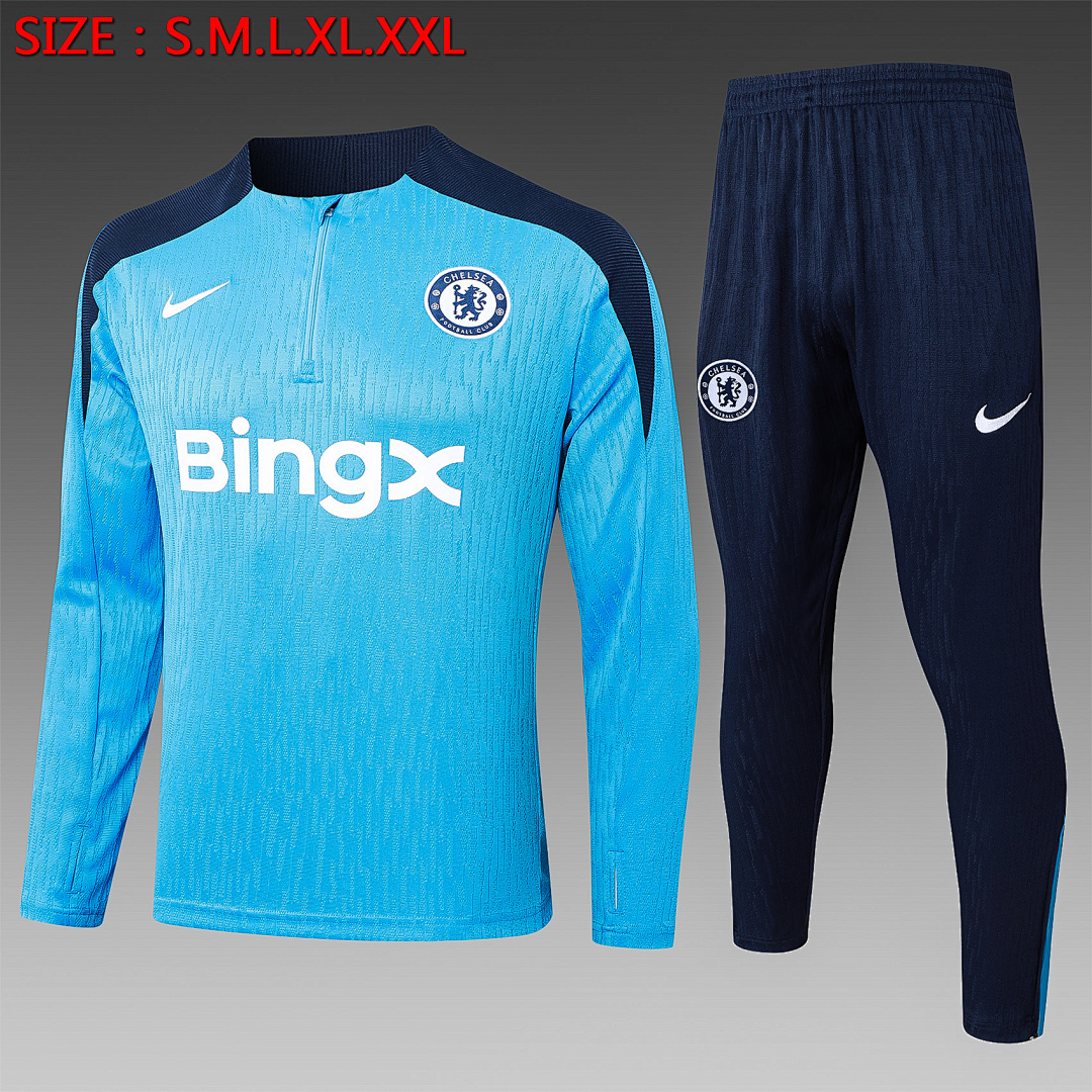 JER-1183_1 Chelsea 24/25 Player Version Half Zip Jacket - 图片 1