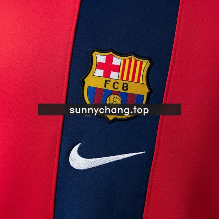Barcelona Long-sleeved Sweatshirt - Red & Blue - 图片 6
