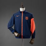 Barcelona Windbreaker - Navy Blue & Orange