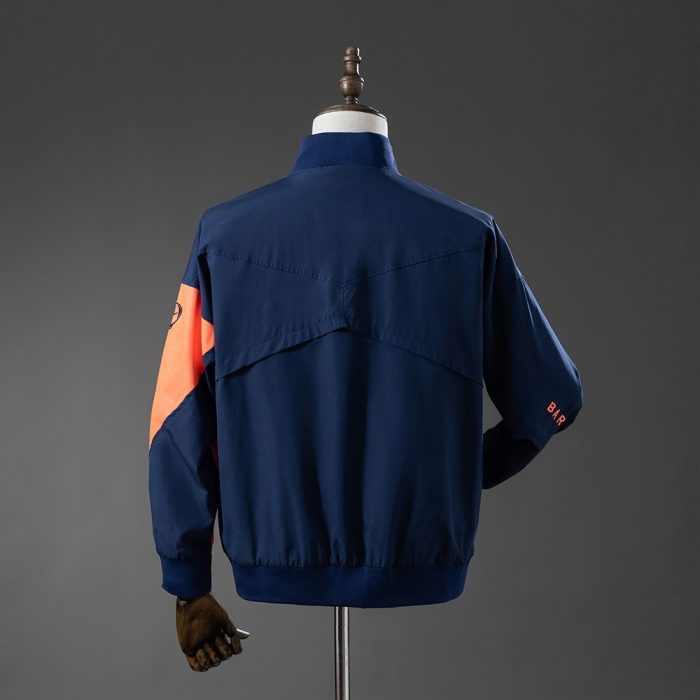 Barcelona Windbreaker - Navy Blue & Orange - 图片 2