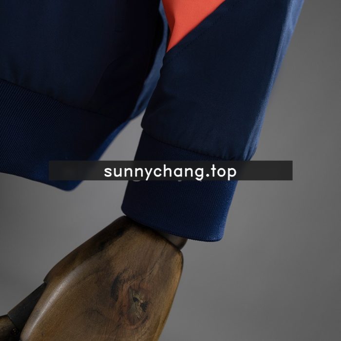 Barcelona Windbreaker - Navy Blue & Orange - 图片 5