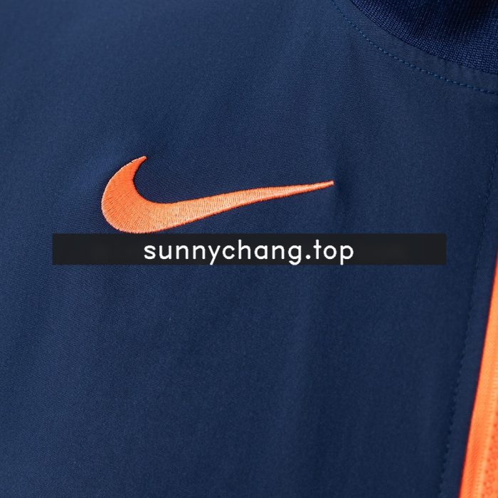 Barcelona Windbreaker - Navy Blue & Orange - 图片 7