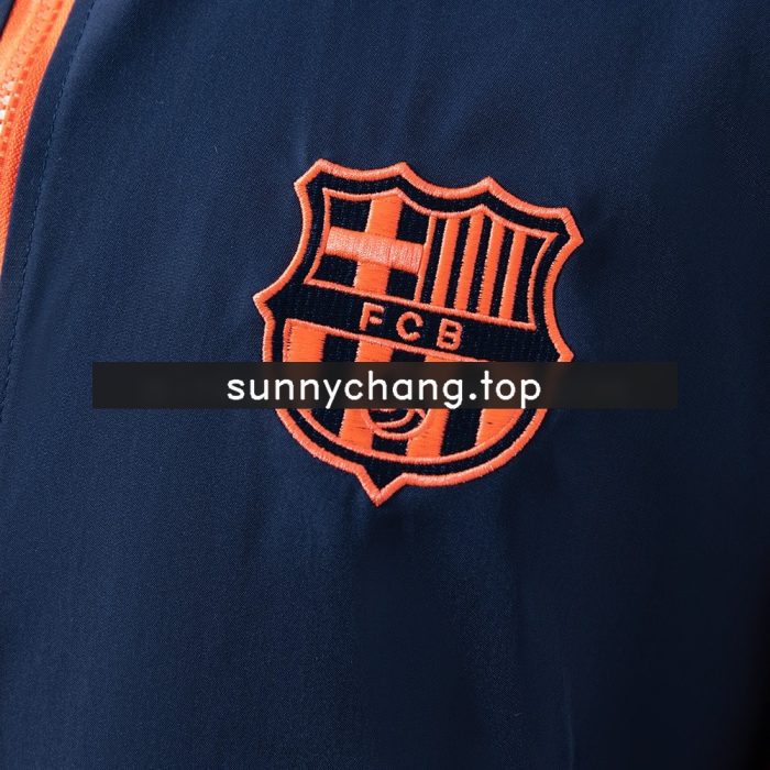 Barcelona Windbreaker - Navy Blue & Orange - 图片 8