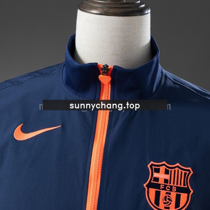 Barcelona Windbreaker - Navy Blue & Orange - 图片 9