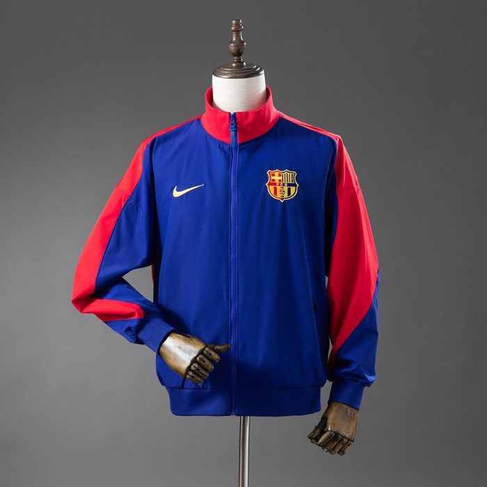 Barcelona Windbreaker - Deep Royal Blue & Noble Red - 图片 2