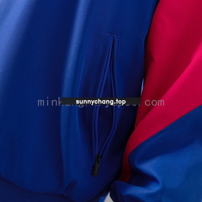 Barcelona Windbreaker - Deep Royal Blue & Noble Red - 图片 4