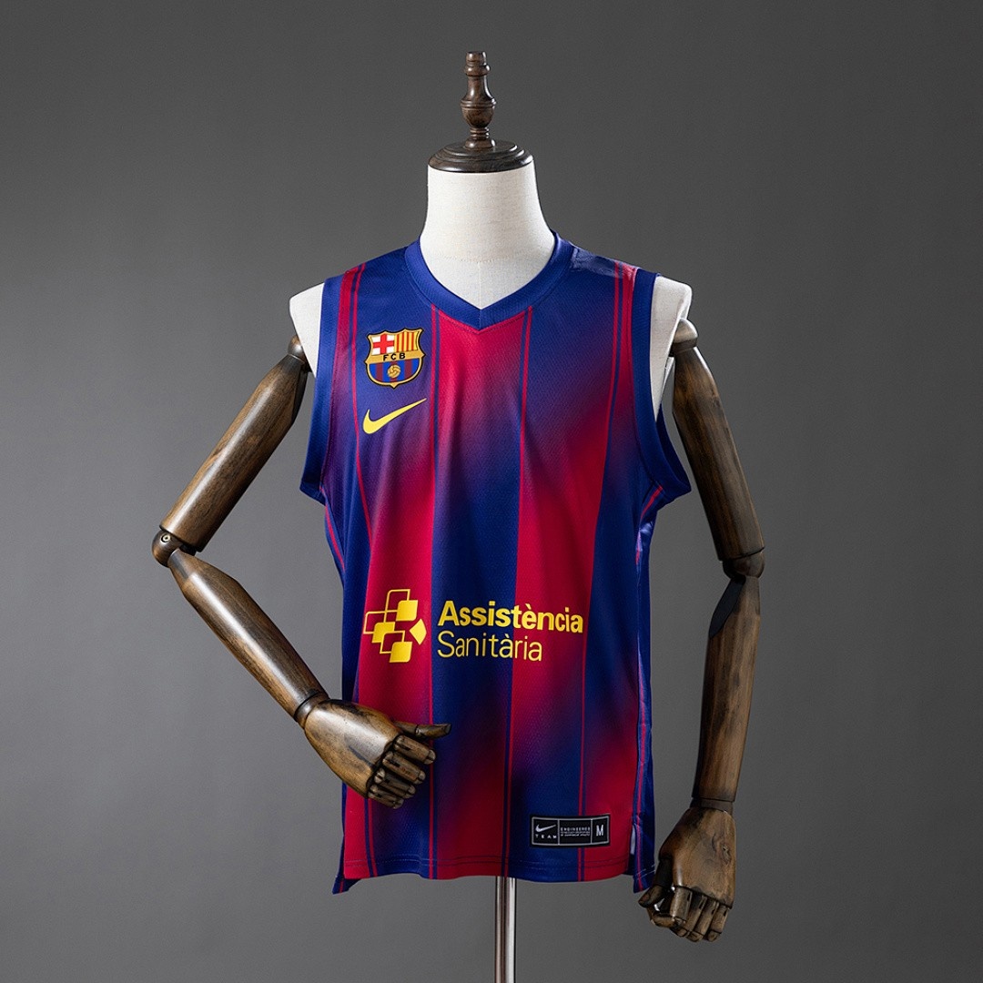 JER-2563_1 Barcelona 2025-2026 Home Basketball Jersey - 图片 1