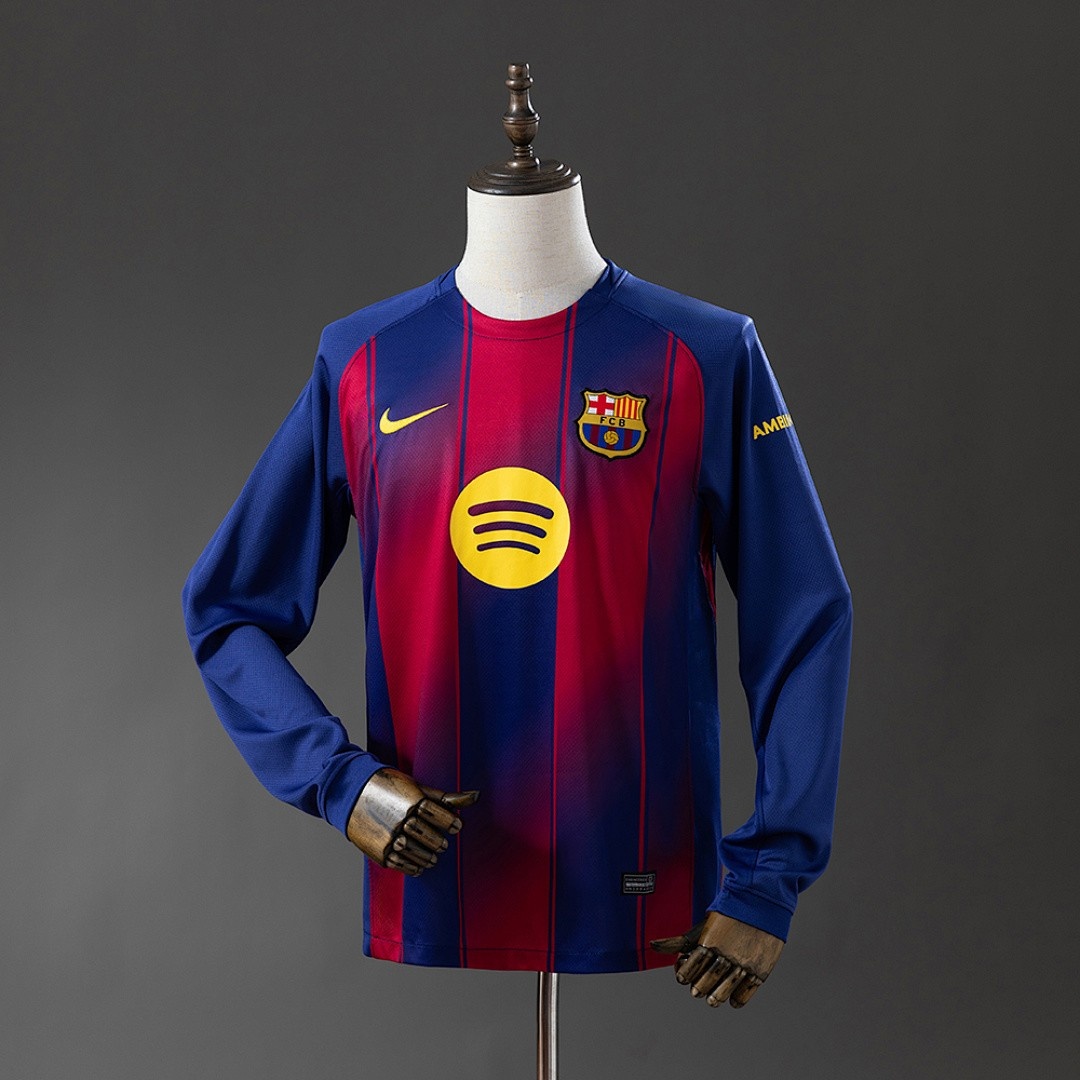 JER-2564_1 Barcelona 25/26 Home Long Sleeve Jersey - 图片 1