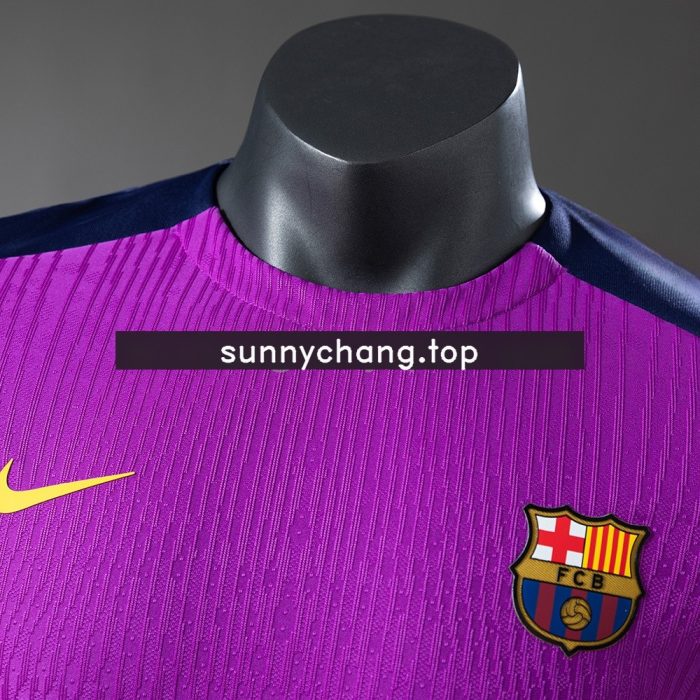 Barcelona 25/26 Pre-match Training Player Version Purple Jersey - 图片 7