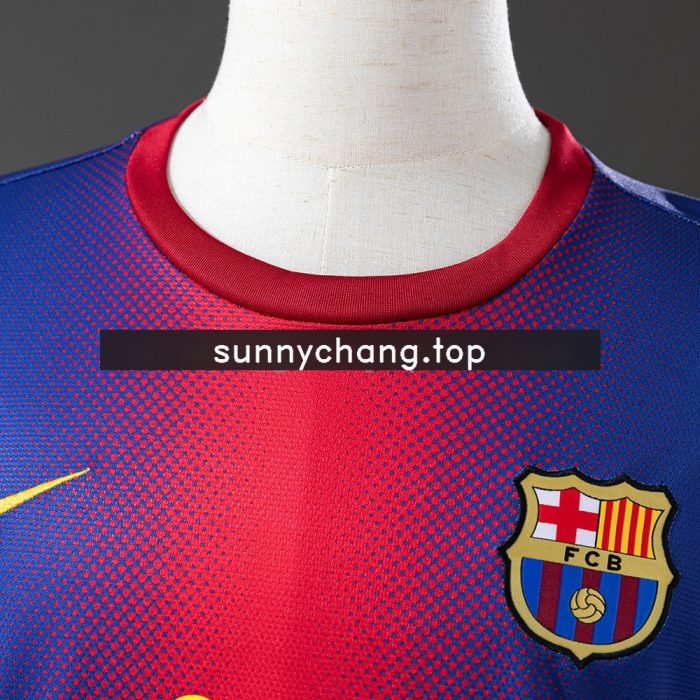 Barcelona 12/13 Home Retro Long Sleeve Jersey - 图片 7