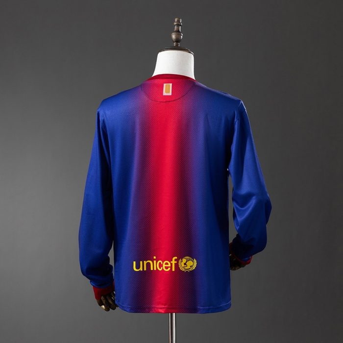 Barcelona 12/13 Home Retro Long Sleeve Jersey - 图片 8