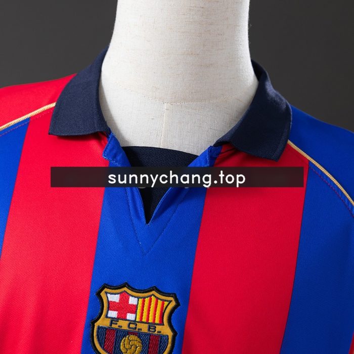 Barcelona 2001/2002 Home Retro Jersey - 图片 4