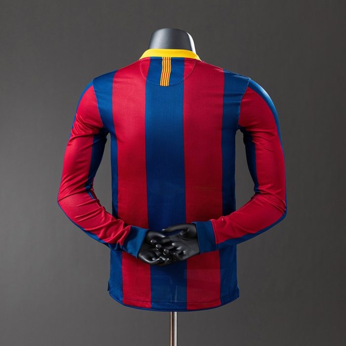 Barcelona 2010/2011 Home Long Sleeve Player Version Jersey - 图片 8