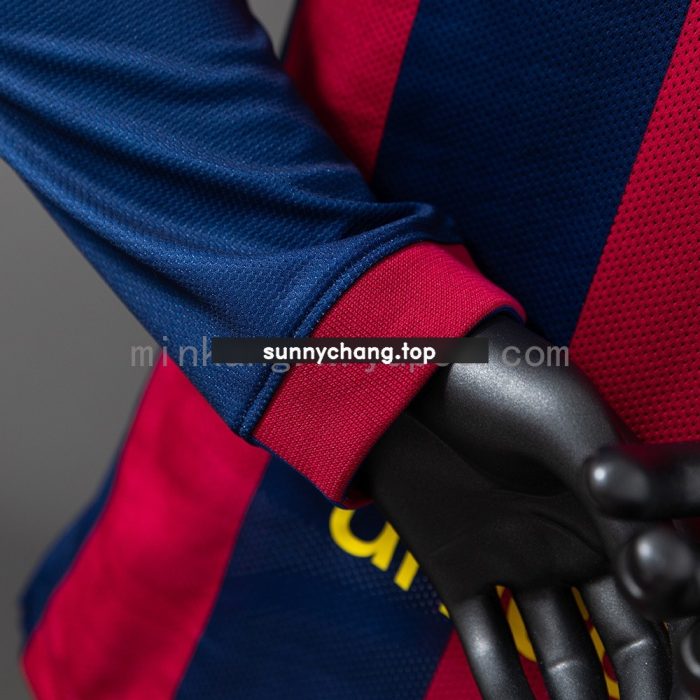Barcelona 2014-2015 Home Long Sleeve Player Version Jersey - 图片 2