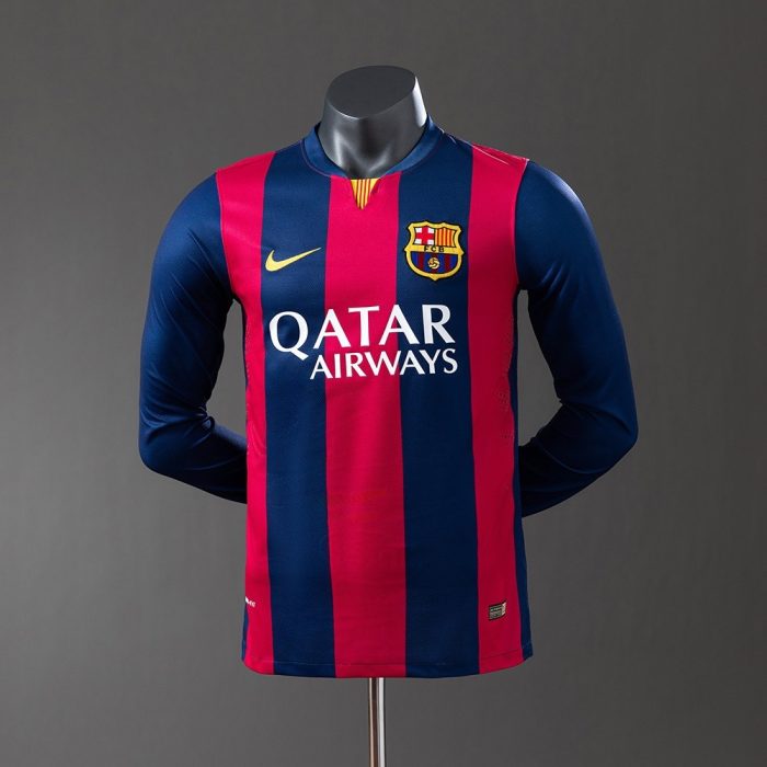 Barcelona 2014-2015 Home Long Sleeve Player Version Jersey - 图片 9
