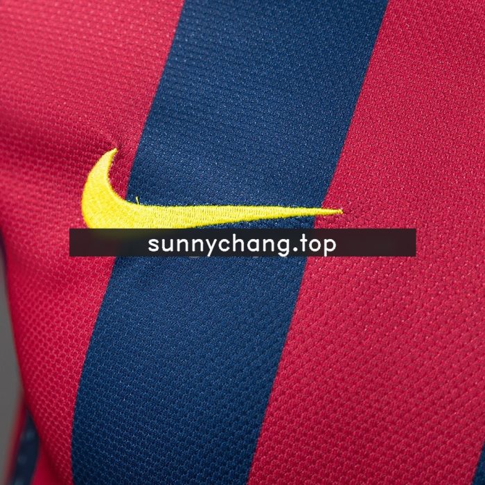 Barcelona 2013/2014 Home Player Version Retro Jersey - 图片 4