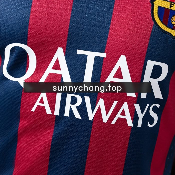 Barcelona 2013/2014 Home Player Version Retro Jersey - 图片 6