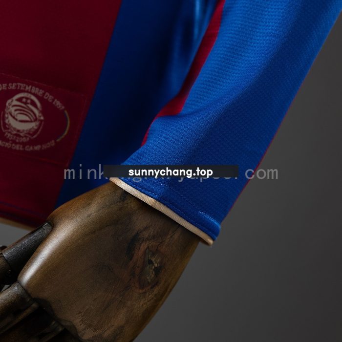 Barcelona 2007-2008 Home Long Sleeve Retro Jersey - 图片 3