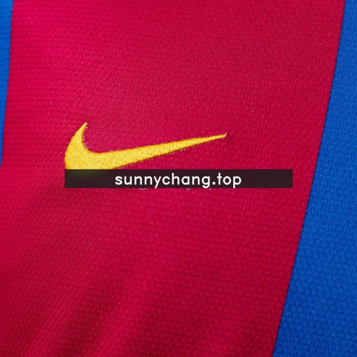 Barcelona 2007-2008 Home Long Sleeve Retro Jersey - 图片 4