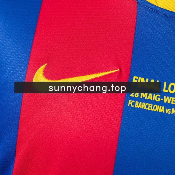 Barcelona 2010/11 Home Champions League Edition Long Sleeve Retro Jersey - 图片 4