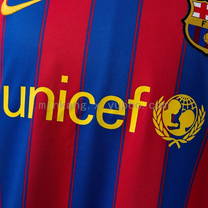 Barcelona 2009/10 Home Long Sleeve Retro Jersey - 图片 6