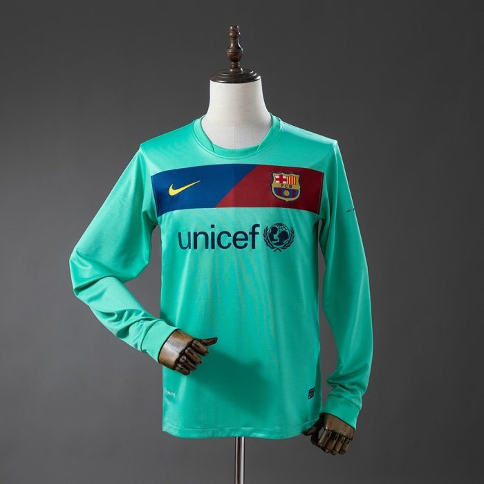 Barcelona 2010-2011 Away Long-Sleeve Retro Jersey - 图片 2