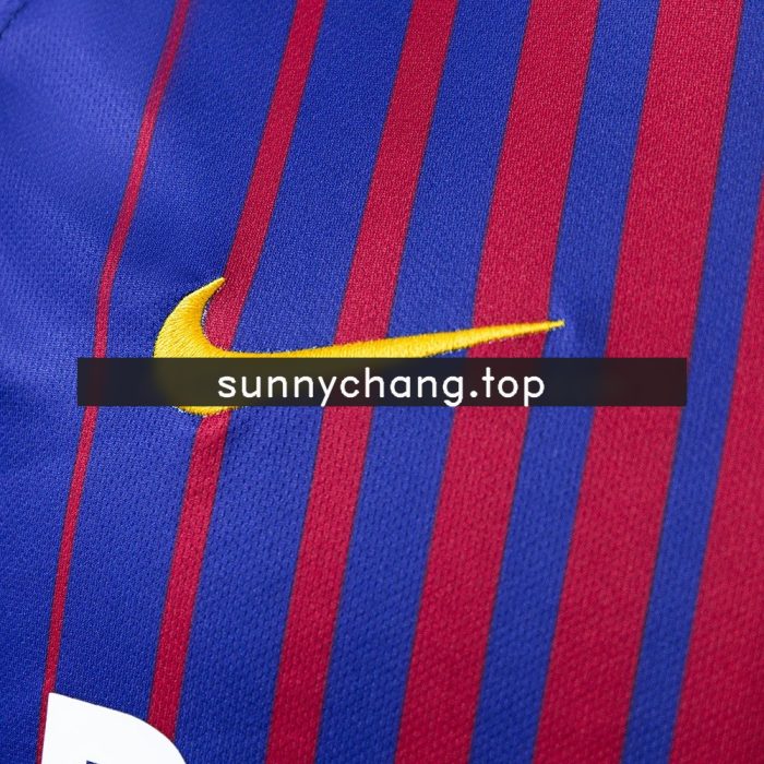 Barcelona 2017/2018 Home Retro Jersey - 图片 4