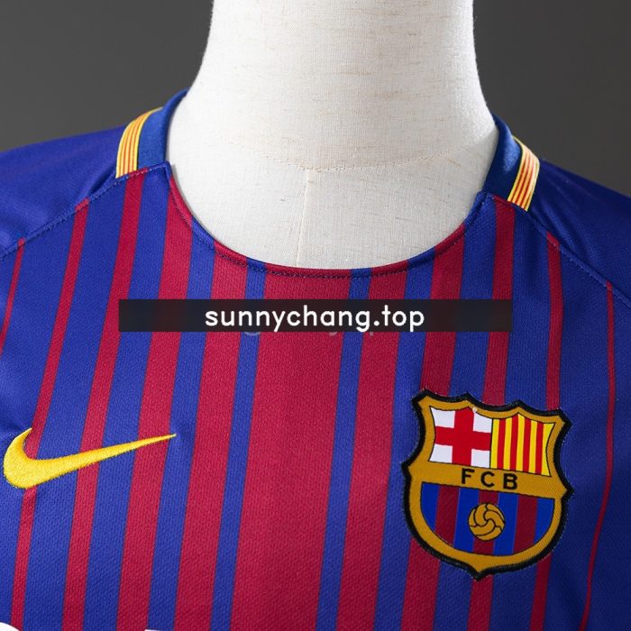 Barcelona 2017/2018 Home Retro Jersey - 图片 7