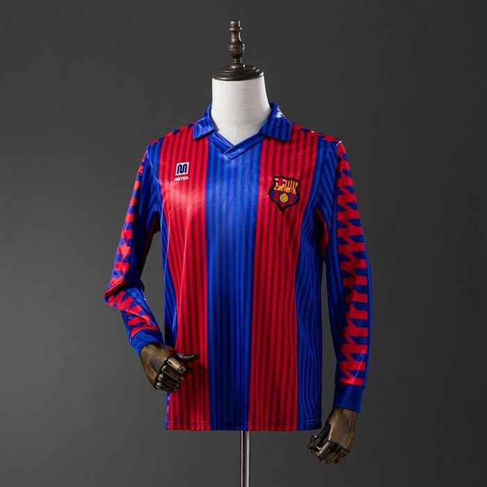 Barcelona 1992 Home Long Sleeve Retro Jersey - 图片 7