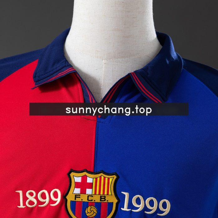 Barcelona 100th Anniversary Retro Home Jersey S-XXL - 图片 6