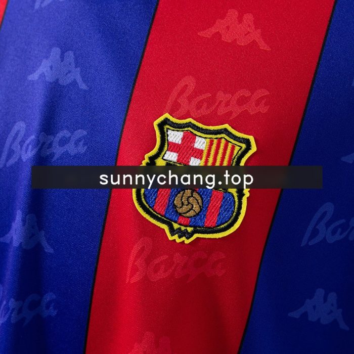 Barcelona 1996/97 Home Retro Long Sleeve Jersey - 图片 4