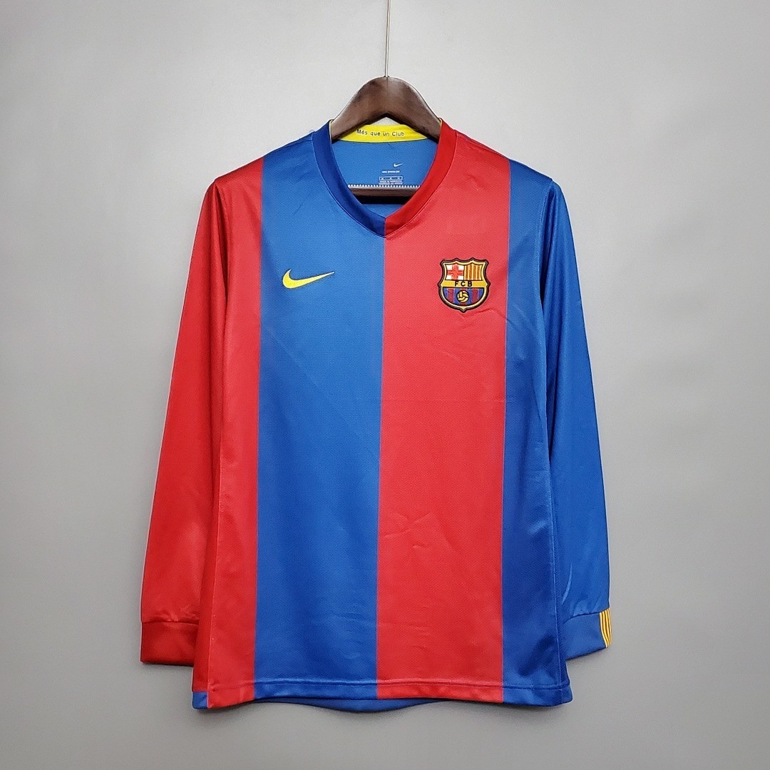 JER-2694_1 Barcelona 2006/2007 Home Long Sleeve Retro Shirt - 图片 1