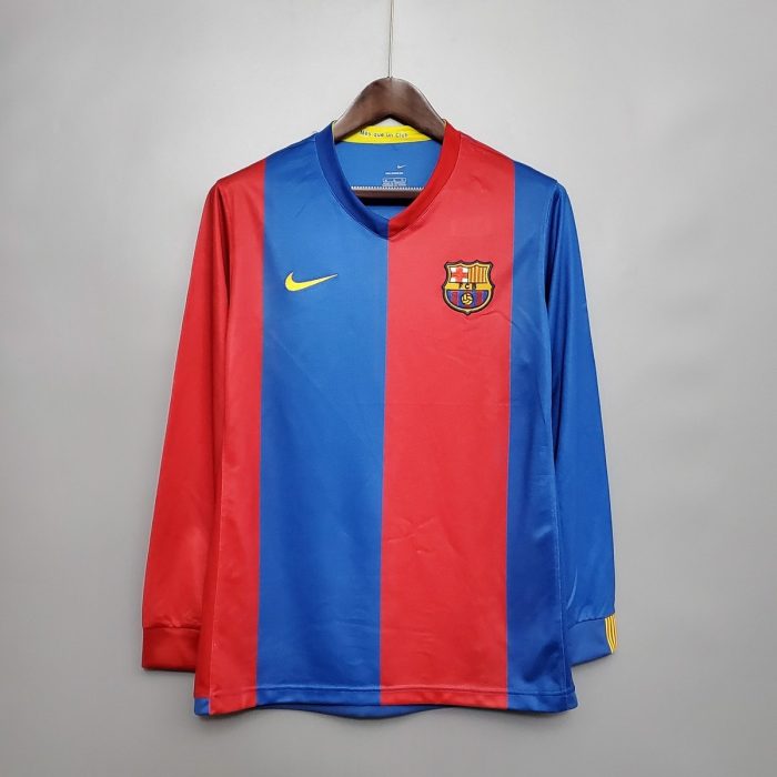 Barcelona 2006/2007 Home Long Sleeve Retro Shirt - 图片 6