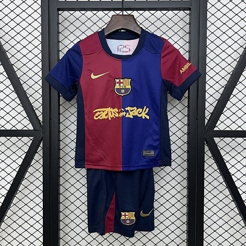 JER-2703_1 Barcelona 25/26 Home Kids Jersey - 图片 1
