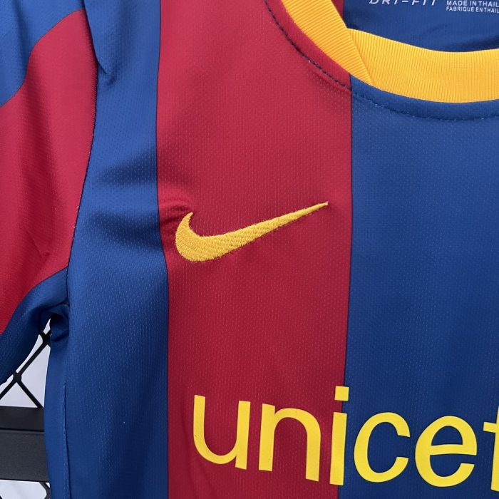 Barcelona 10/11 Home Kids Jersey - 图片 2