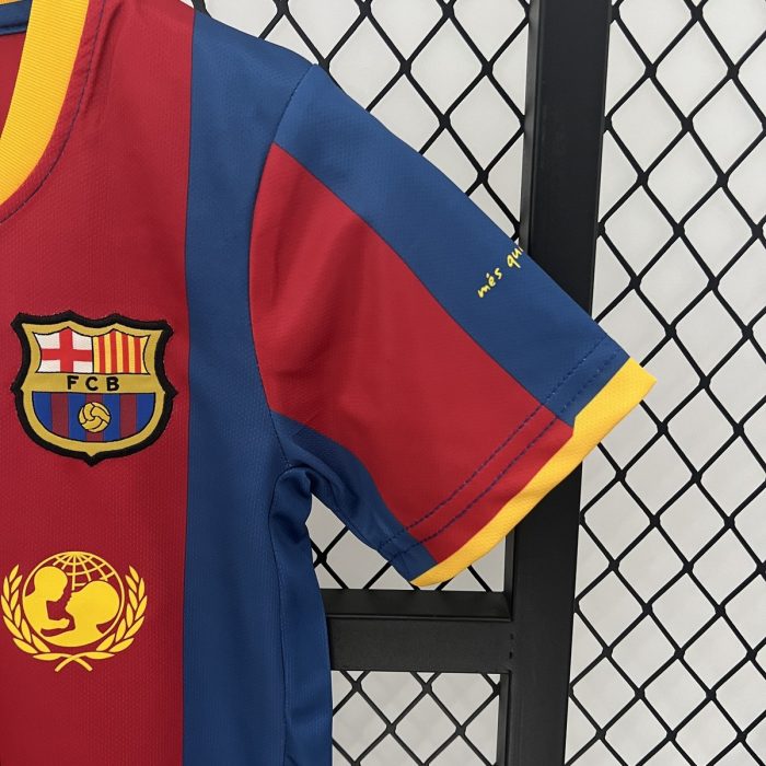 Barcelona 10/11 Home Kids Jersey - 图片 3