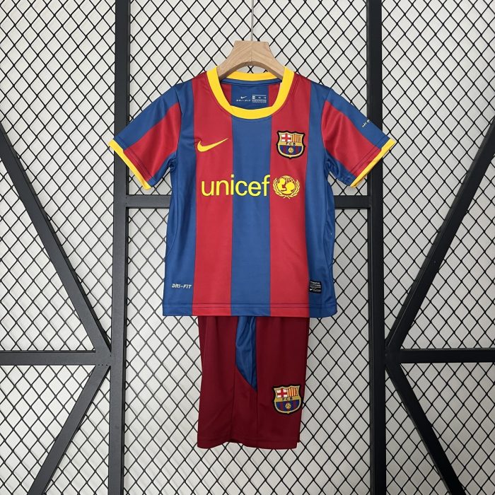 Barcelona 10/11 Home Kids Jersey - 图片 5