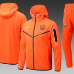 Barcelona 22/23 Orange Long Zip Jacket with Hood