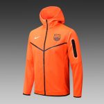 Barcelona 22/23 Orange Long Zip Jacket with Hood - 图片 3