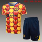 Barcelona 24-25 Yellow Splatter Short Sleeve Training Suit