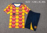 Barcelona 24-25 Yellow Splatter Short Sleeve Training Suit - 图片 2
