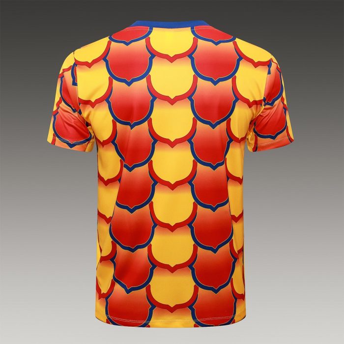 Barcelona 24-25 Yellow Splatter Short Sleeve Training Suit - 图片 8