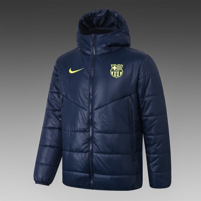 2021 Barcelona Blue Cotton Jacket S-2XL - 图片 3
