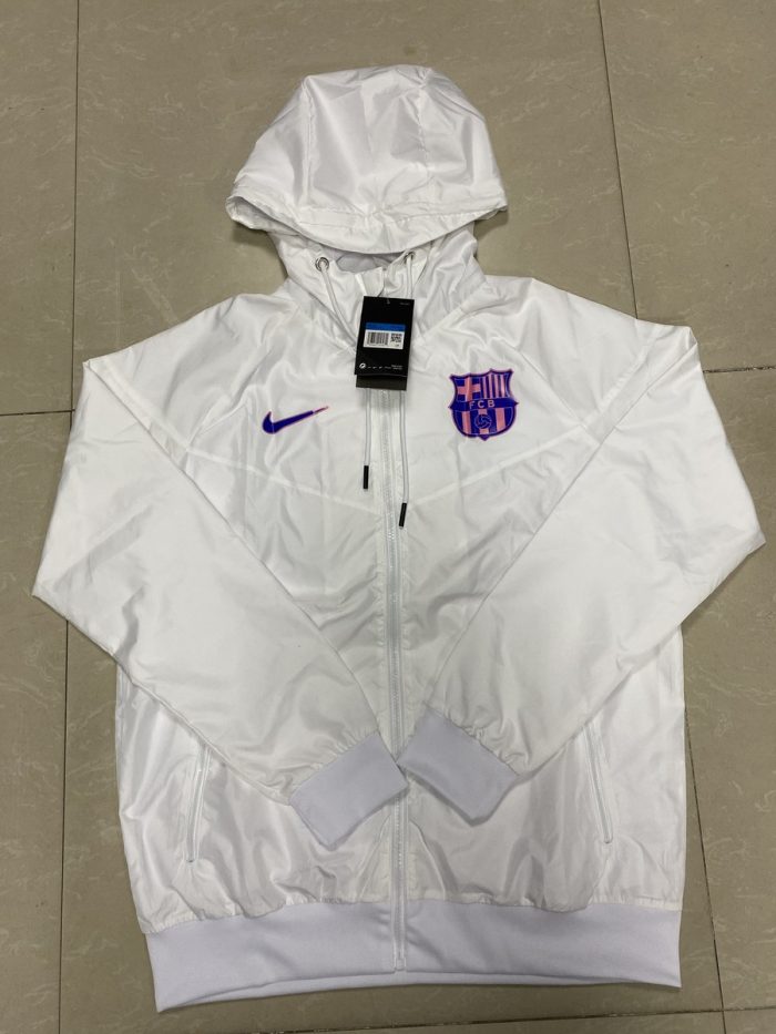 Barcelona 21-22 Windbreaker White - 图片 3