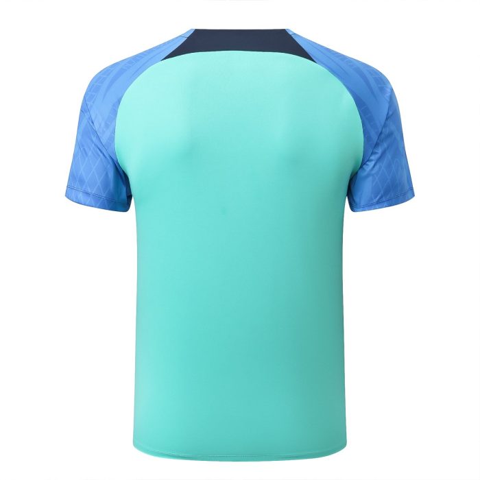 Barcelona 22/23 Short Sleeve Green Blue Sleeves - 图片 8