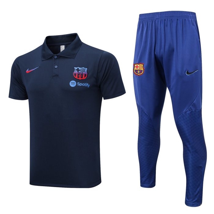 Barcelona 22/23 Polo Shirt Navy Blue - 图片 8